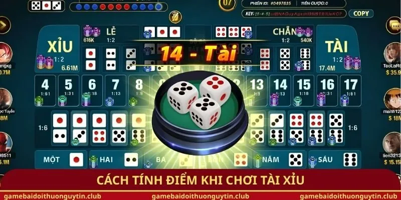 Cách tính điểm khi chơi tài xỉu
