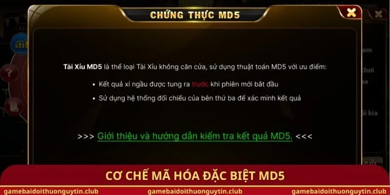 Cơ chế mã hóa đặc biệt MD5