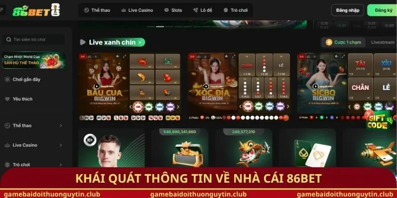 Khái quát thông tin về nhà cái 86BET