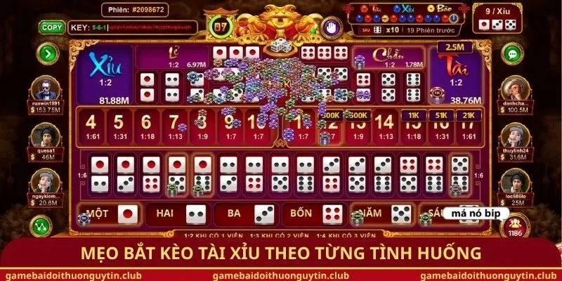 Mẹo bắt kèo Tài Xỉu theo từng tình huống