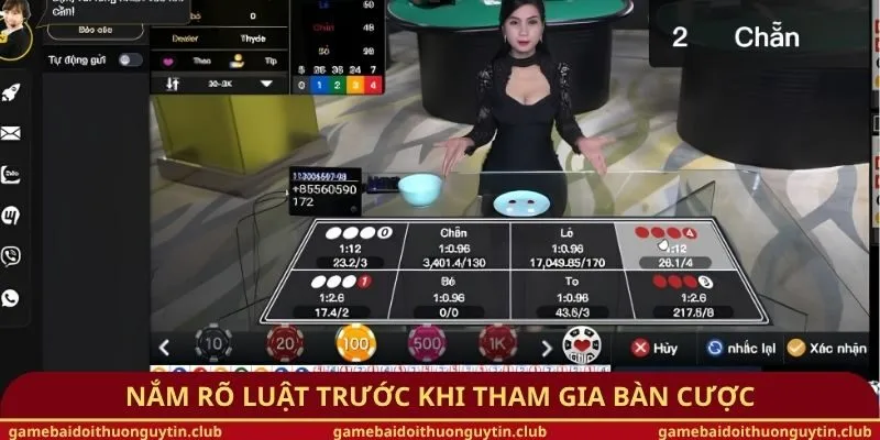 Nắm rõ luật trước khi tham gia bàn cược