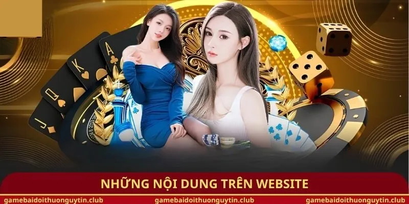 Những nội dung trên website