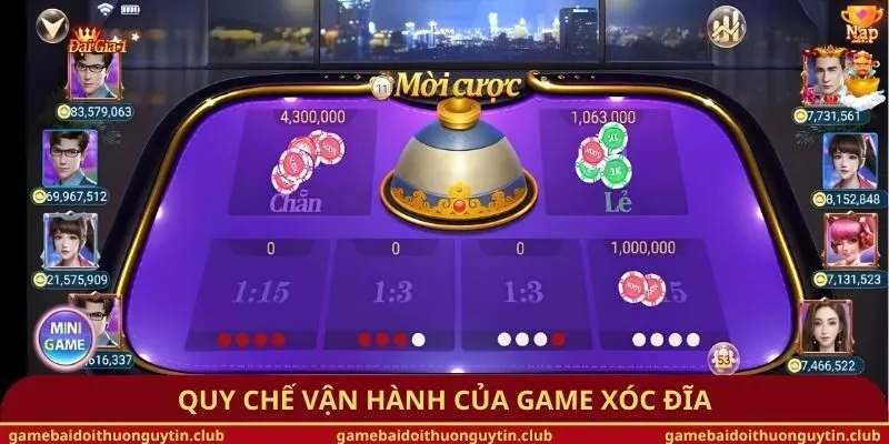 Quy chế vận hành của game xóc đĩa