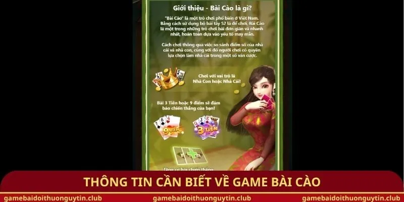 Thông tin cần biết về game bài cào