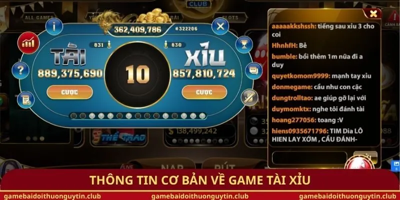 Thông tin cơ bản về game tài xỉu