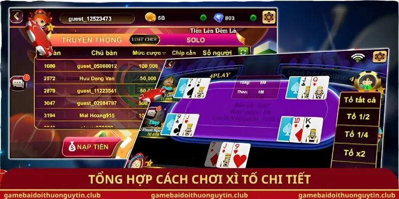 Tổng hợp cách chơi xì tố chi tiết